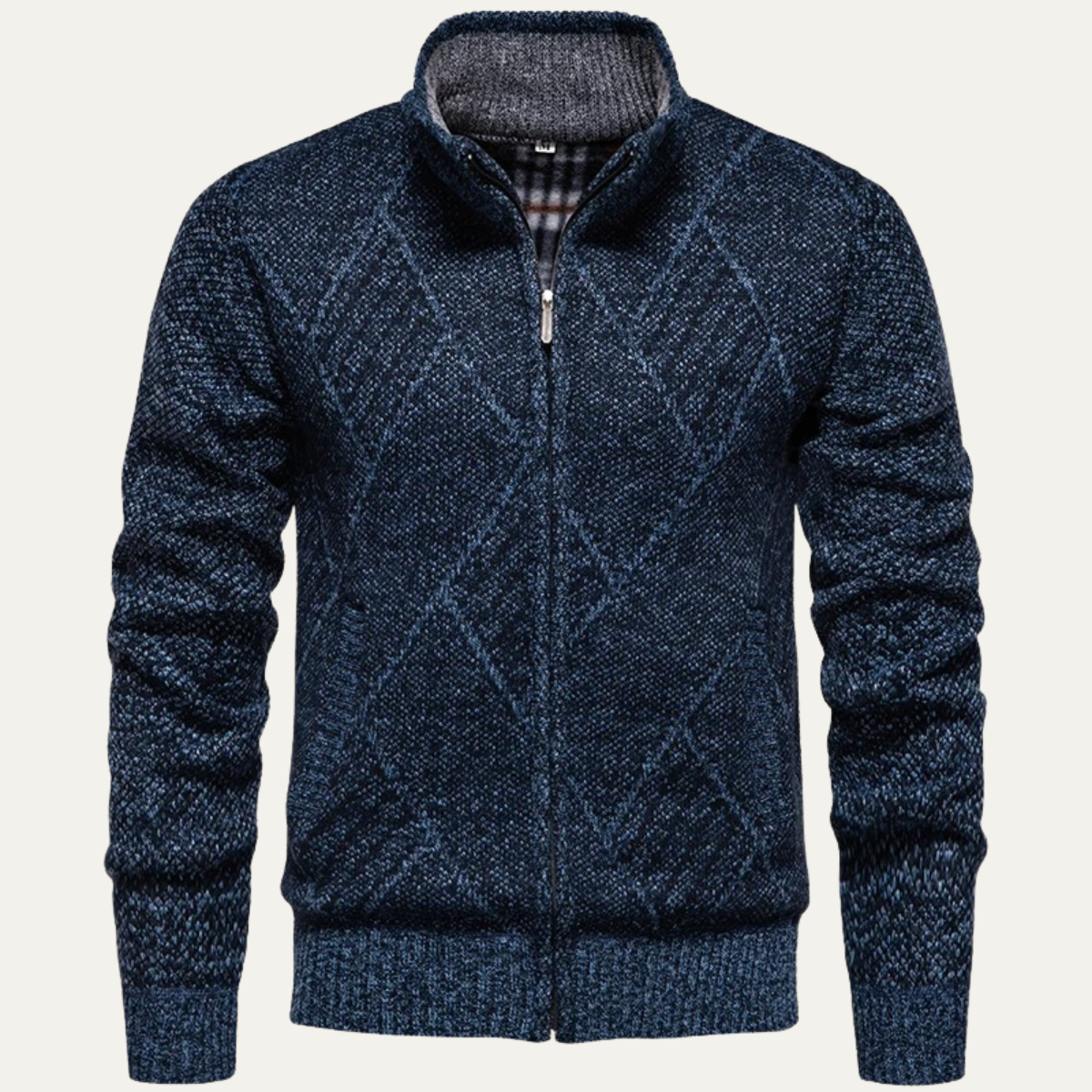 Warm Men's Cozy Zipper Knit Jacket