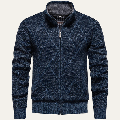 Warm Men's Cozy Zipper Knit Jacket