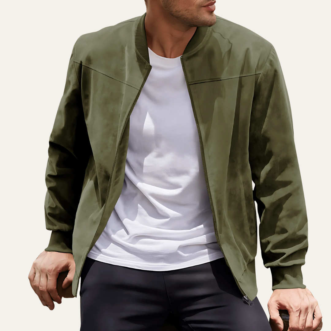 Men's Stylish Zipper Bomber Jacket