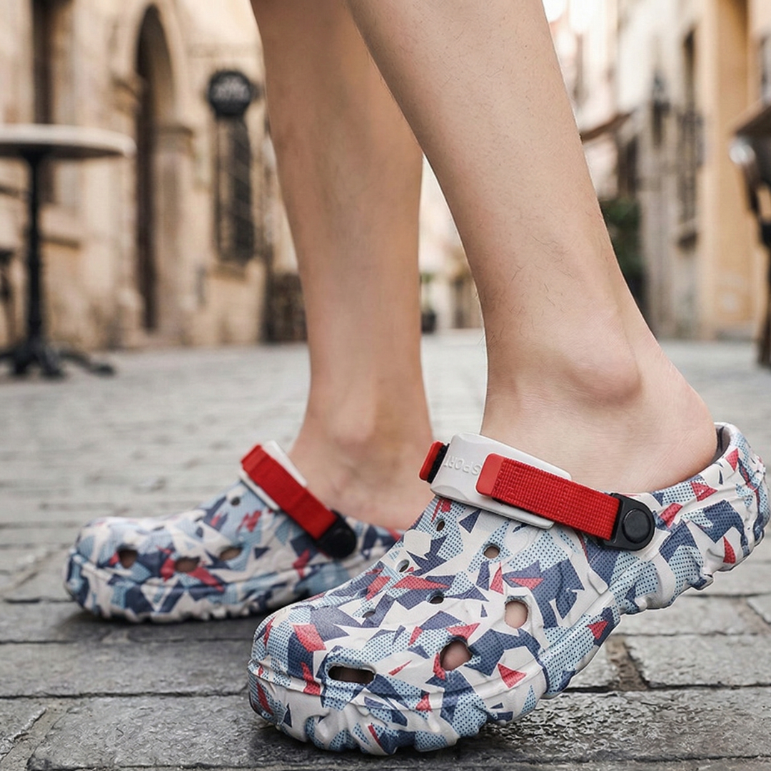 Comfortable Slip On Clog Shoes Adjustable Buckle - OutfitLondon