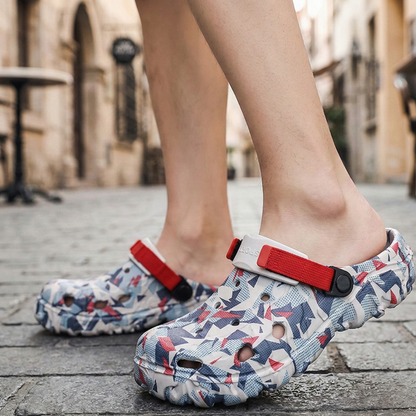 Comfortable Slip On Clog Shoes Adjustable Buckle - OutfitLondon