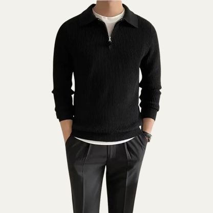 Men's Classic Fit Zip Neck Sweater