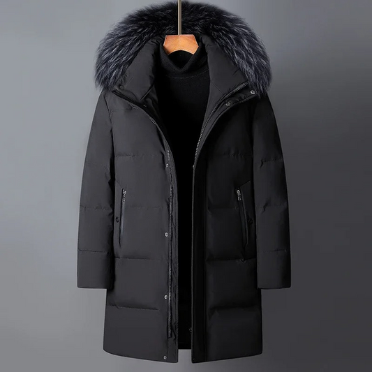 Insulated Waterproof Jacket with Faux Fur Trim Hood - OutfitLondon