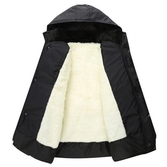 Insulated Men's Quilted Hooded Parka Coat - OutfitLondon