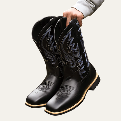 Rugged Tall Cowboy Riding Boots for Men - OutfitLondon