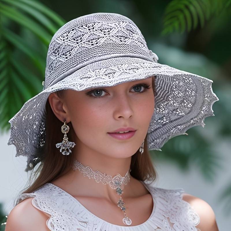 Stylish Collapsible Large Brim Beach Hat - OutfitLondon