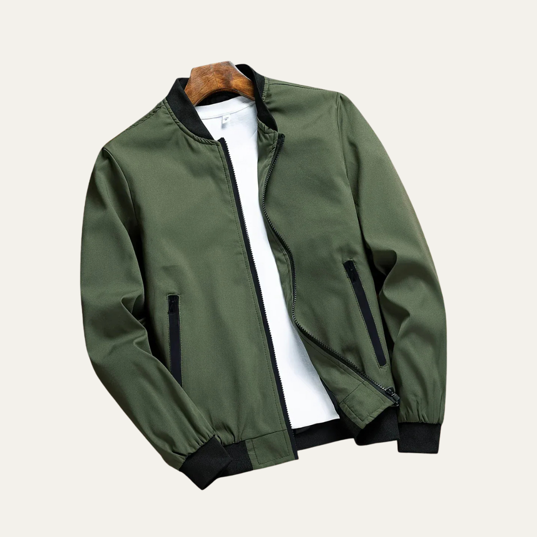 Men's Slim Fit Athletic Bomber Coat - OutfitLondon