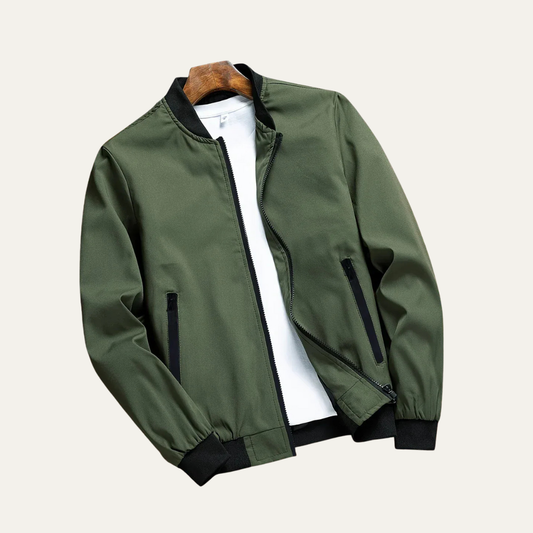 Men's Slim Fit Athletic Bomber Coat - OutfitLondon