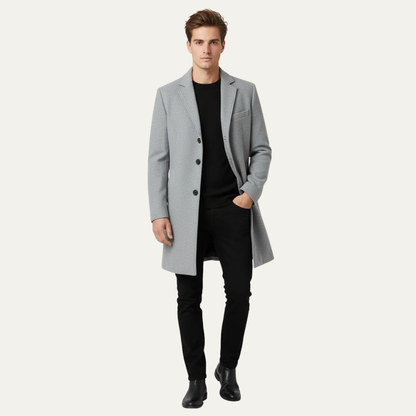 Men's Warm Waterproof Long Trench Coat