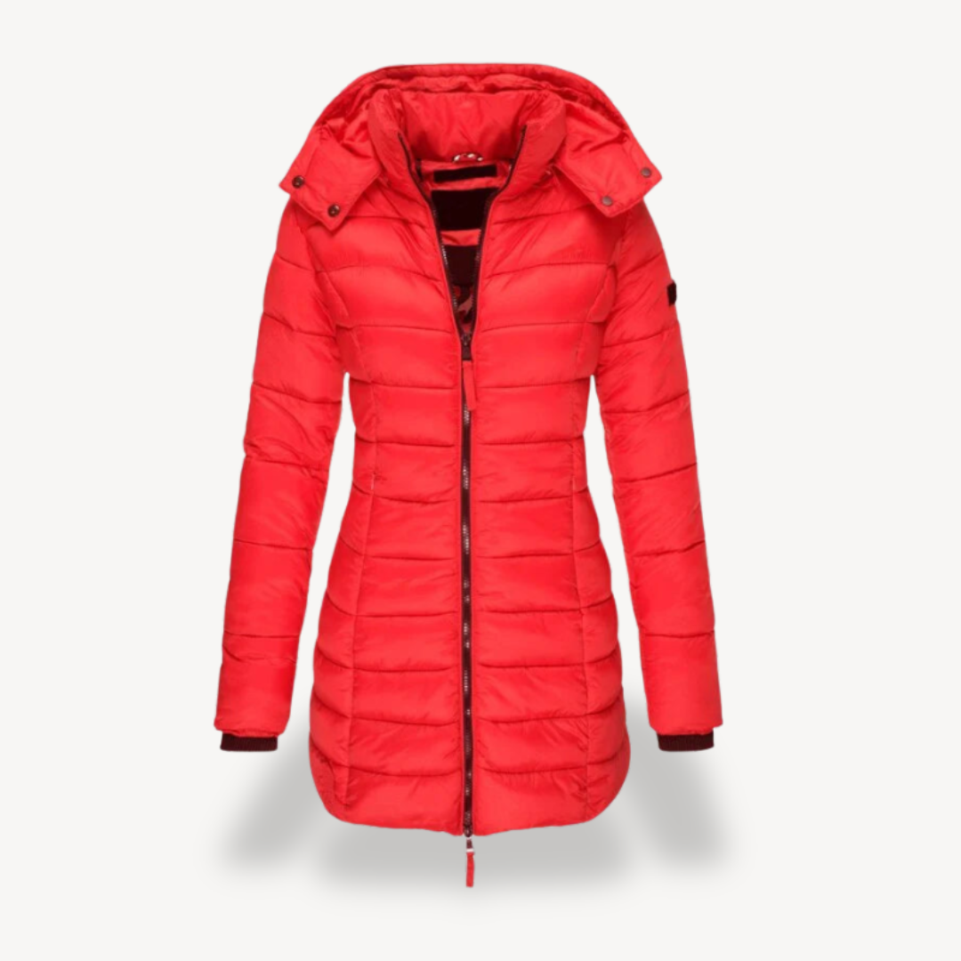 Warm Women's Down Jacket with Hood