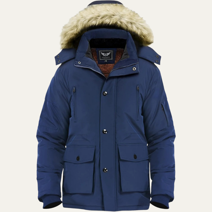 Warm Waterproof Men's Winter Coat with Hood