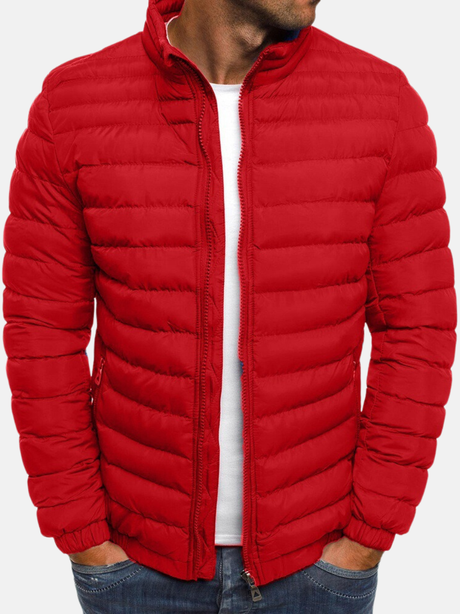 Thermal Mens Insulated Zip Up Coat with Hood