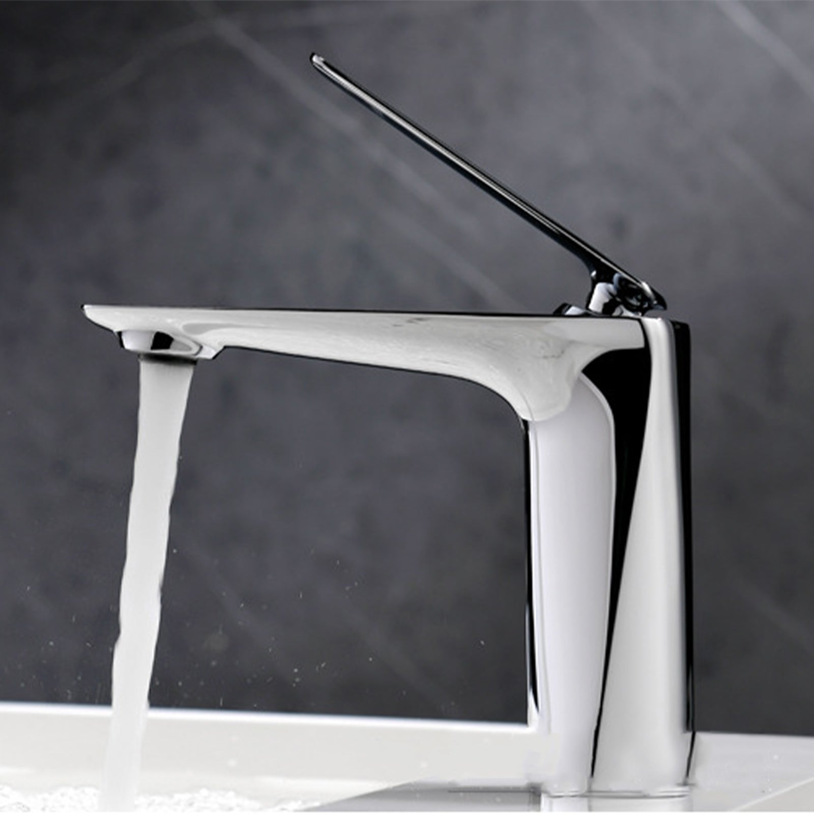 Stainless Steel Single Lever Bathroom Sink Faucet - OutfitLondon