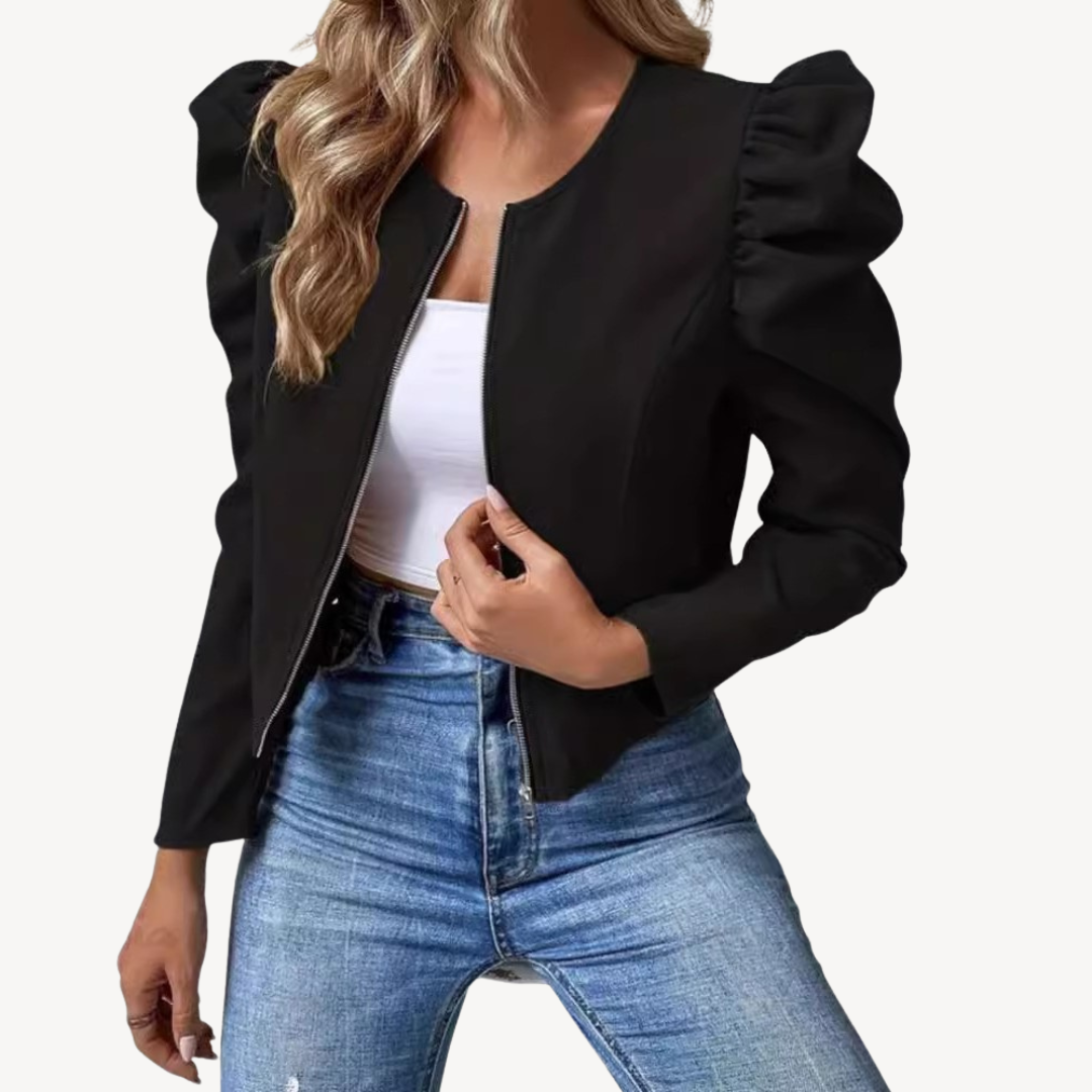 Stylish Padded Zip Jacket For Women - OutfitLondon