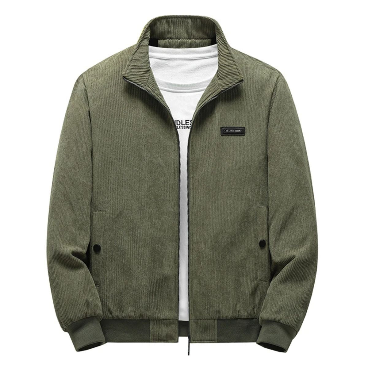 Warm Fleece Lined Corduroy Coat for Men