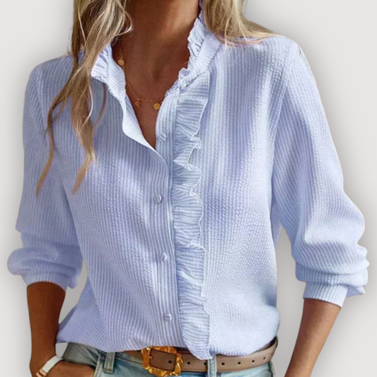 Women's Chiffon Ruffle Top Blouse - OutfitLondon