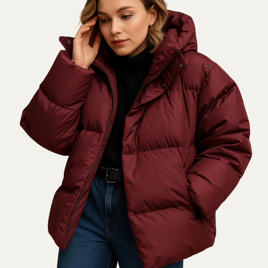 Slim Water Resistant Hooded Puffer Coat - OutfitLondon