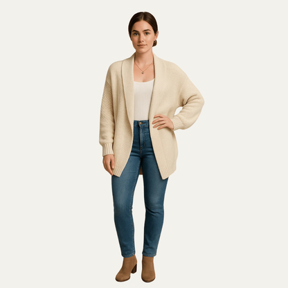 Soft Oversized Open Cardigan for Women - OutfitLondon