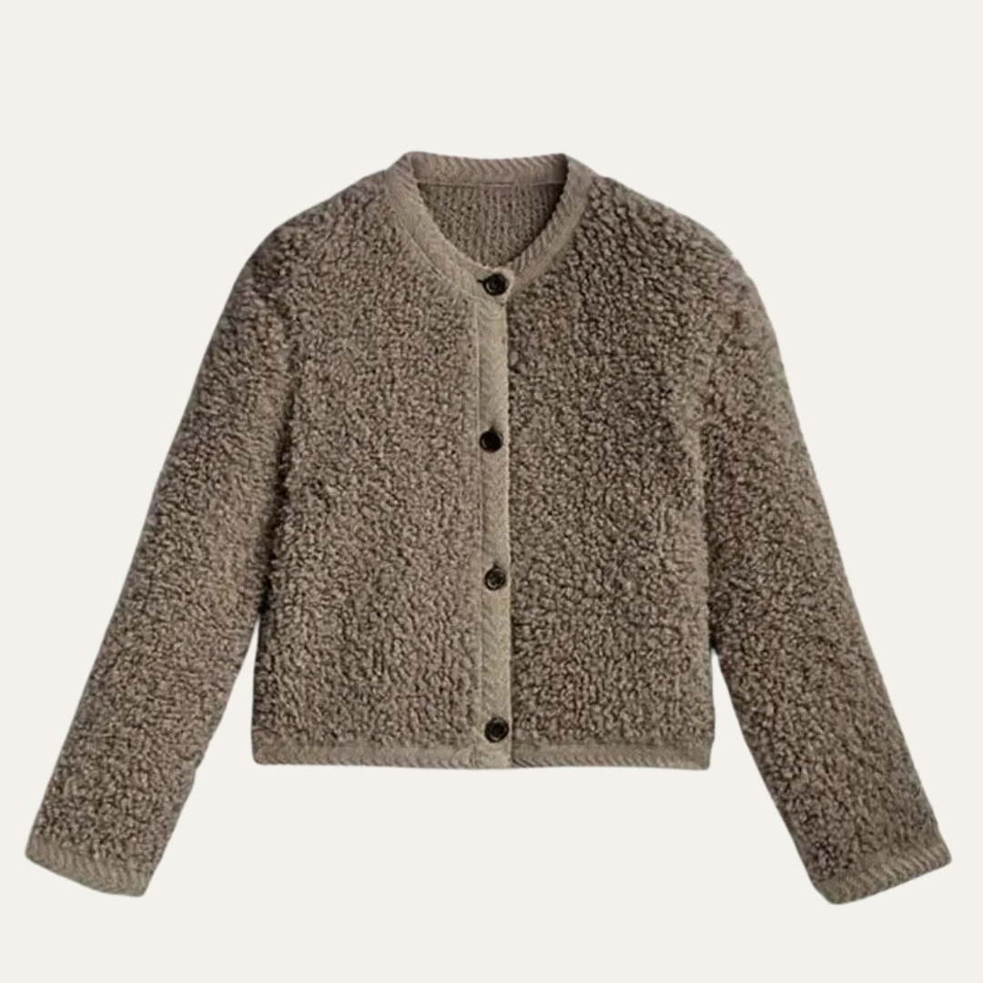 Soft Women's Short Puffy Jacket Cardigan