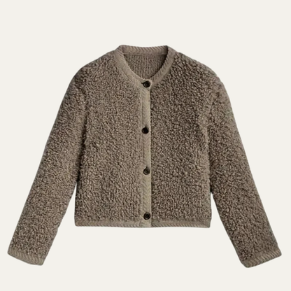 Soft Women's Short Puffy Jacket Cardigan