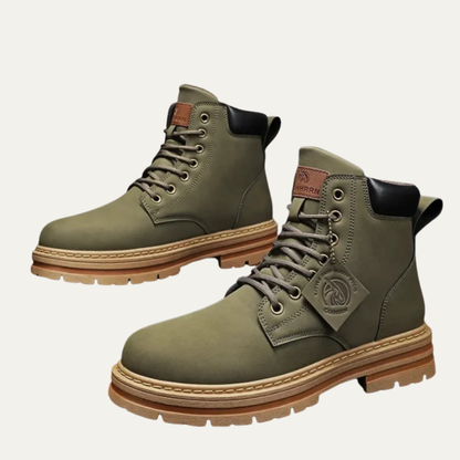 Tough Leather Lace Up Work Boots