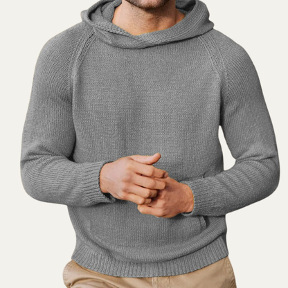 Men's Fitted Crew Neck Pullover Hoodie
