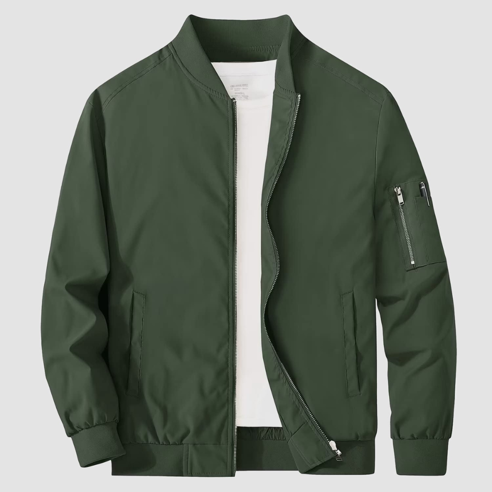 Slim Fit Mens Bomber Jacket Lightweight