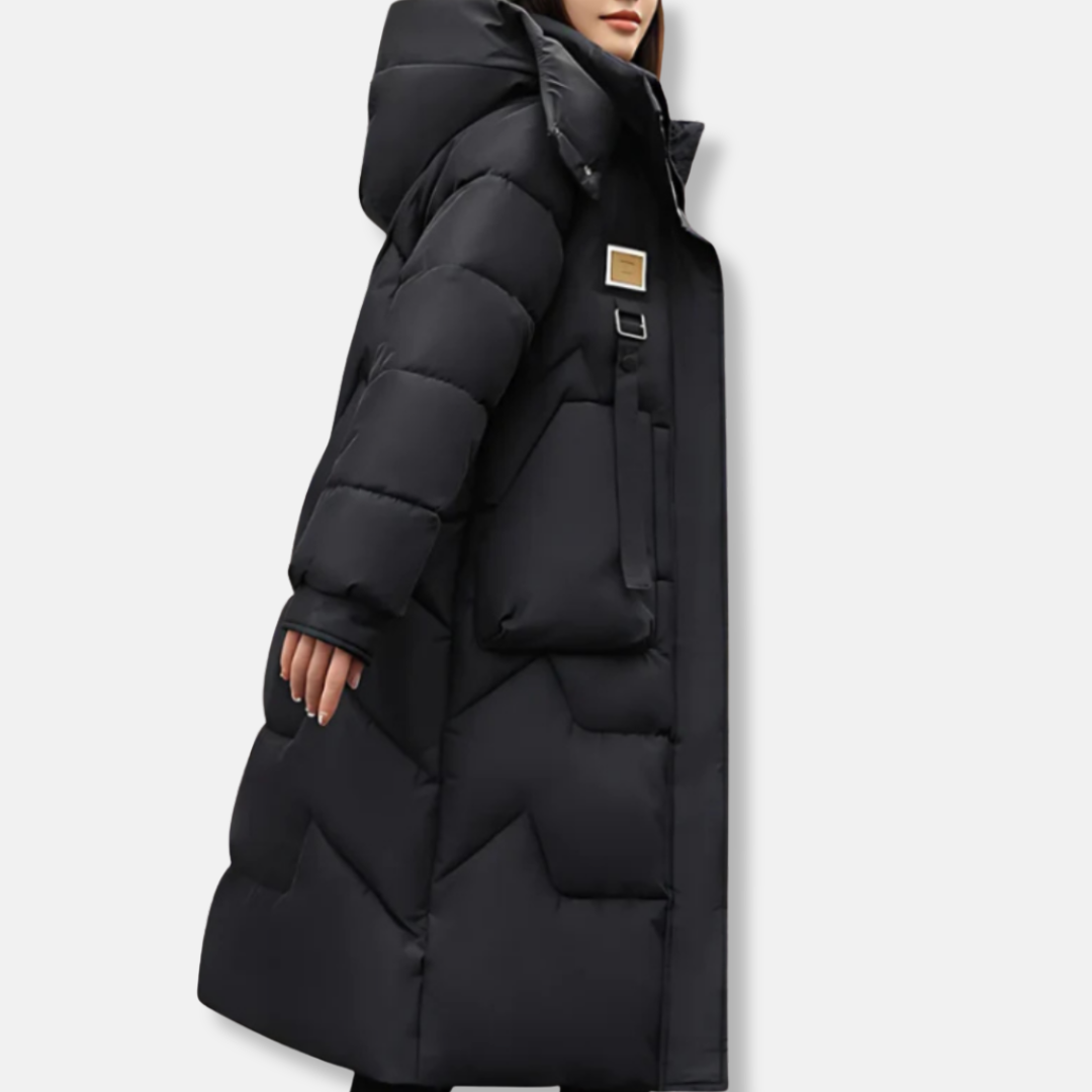 Warm Long Parka Coat for Women - Oversized Quilted Design - OutfitLondon