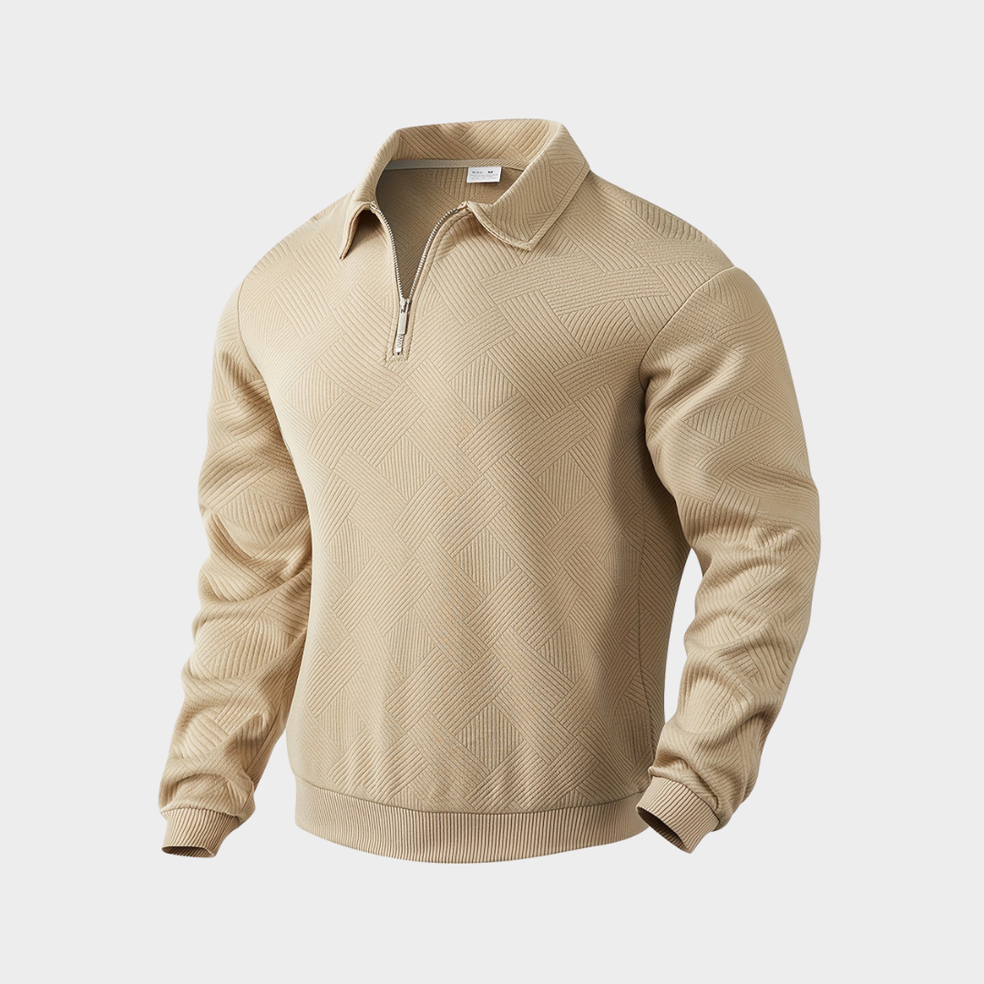 Koen | Classic Warm Quarter Zip Sweater for Men - OutfitLondon
