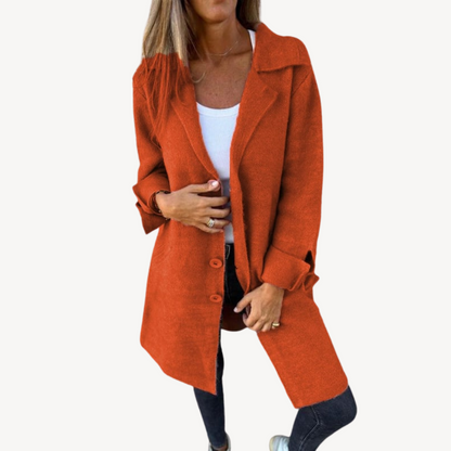 Ladies Warm Winter Overcoat with Buttons