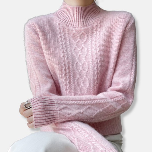 Cozy Oversized Cable Knit Sweater - OutfitLondon