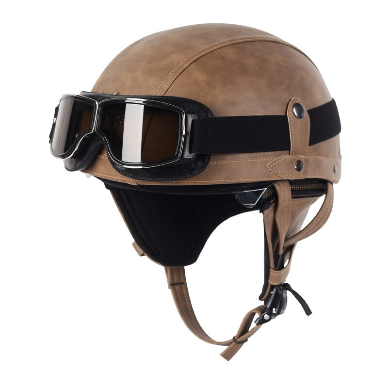 Classic Biker Helmet with UV Shielding - OutfitLondon