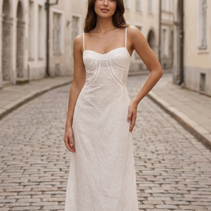 Boho Chic Embroidered Maxi Dress for Women - OutfitLondon