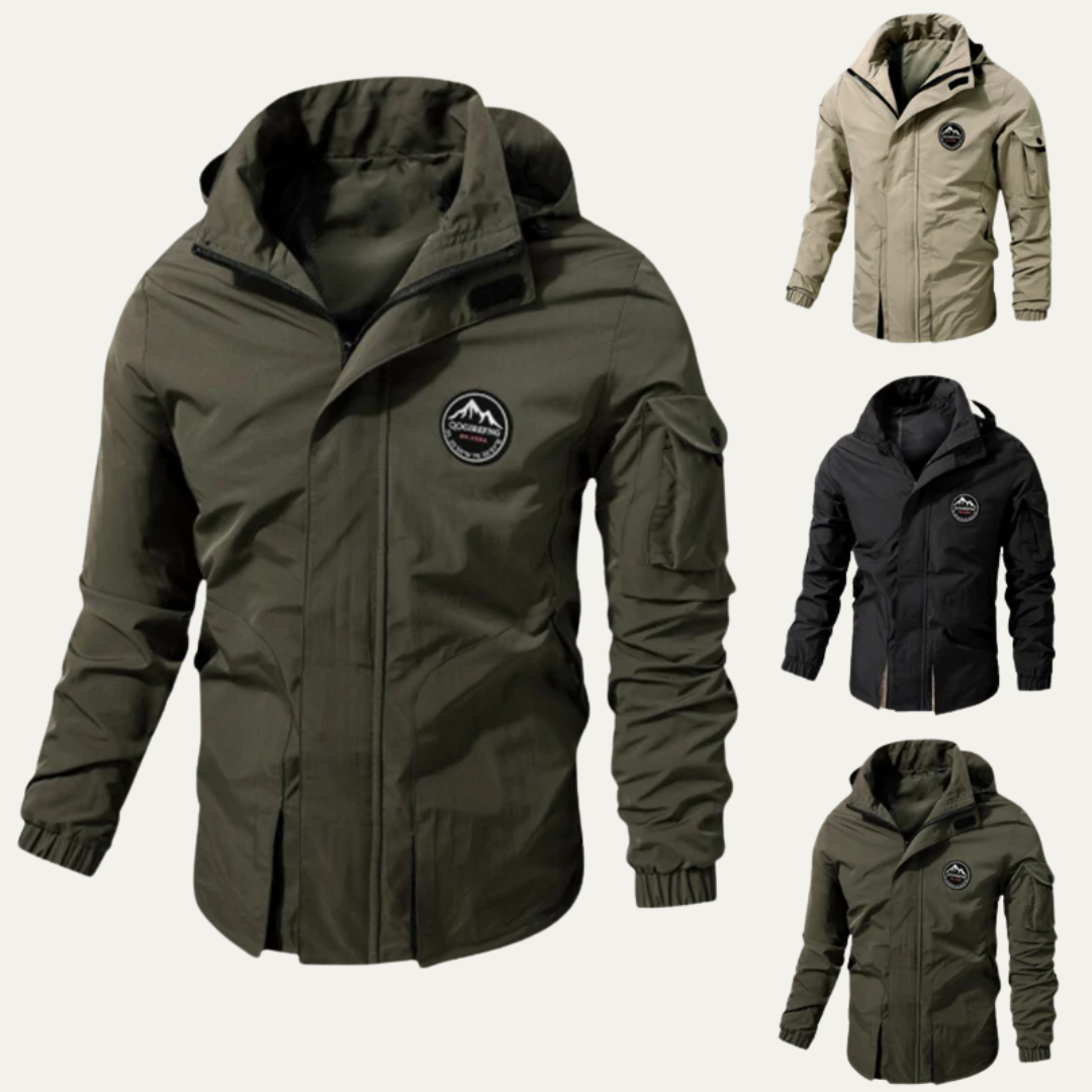 Rugged Outdoor Tactical Coat with Hood and Pockets