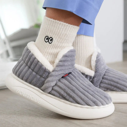 Soft Fuzzy Slippers - Warm Cozy Non Slip Winter Shoes