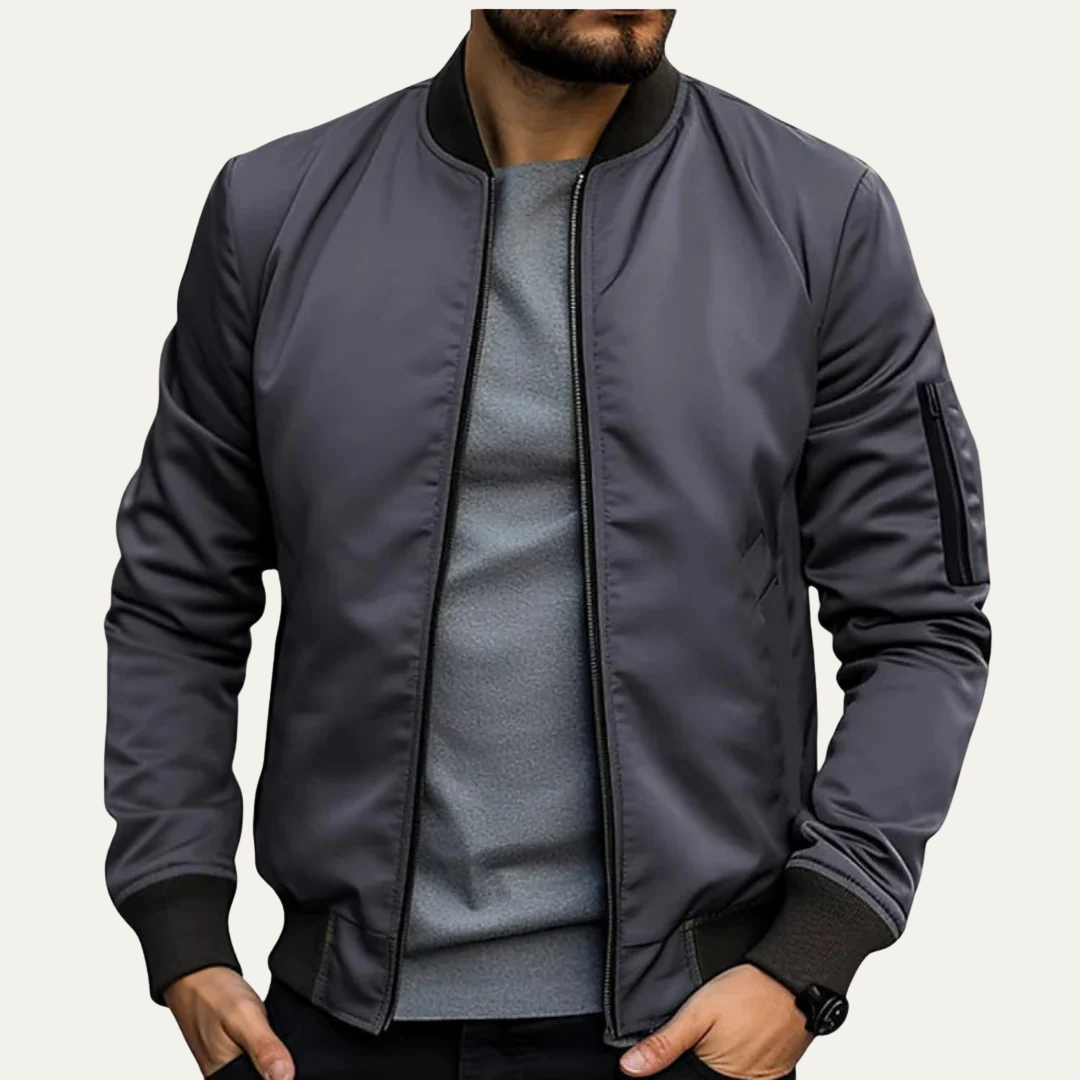 Men's Slim Fit Soft Bomber Jacket