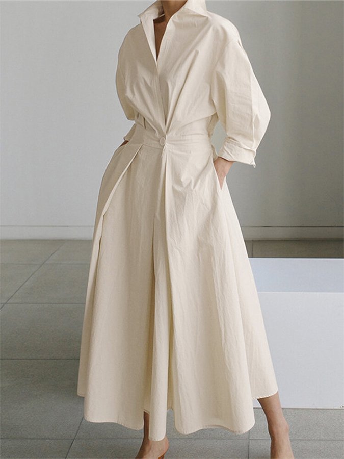 Women's Elegant Autumn Maxi Dress - OutfitLondon