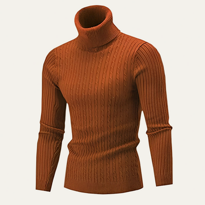 Men's Classic Fit Crew Neck Sweater with Textured Knit
