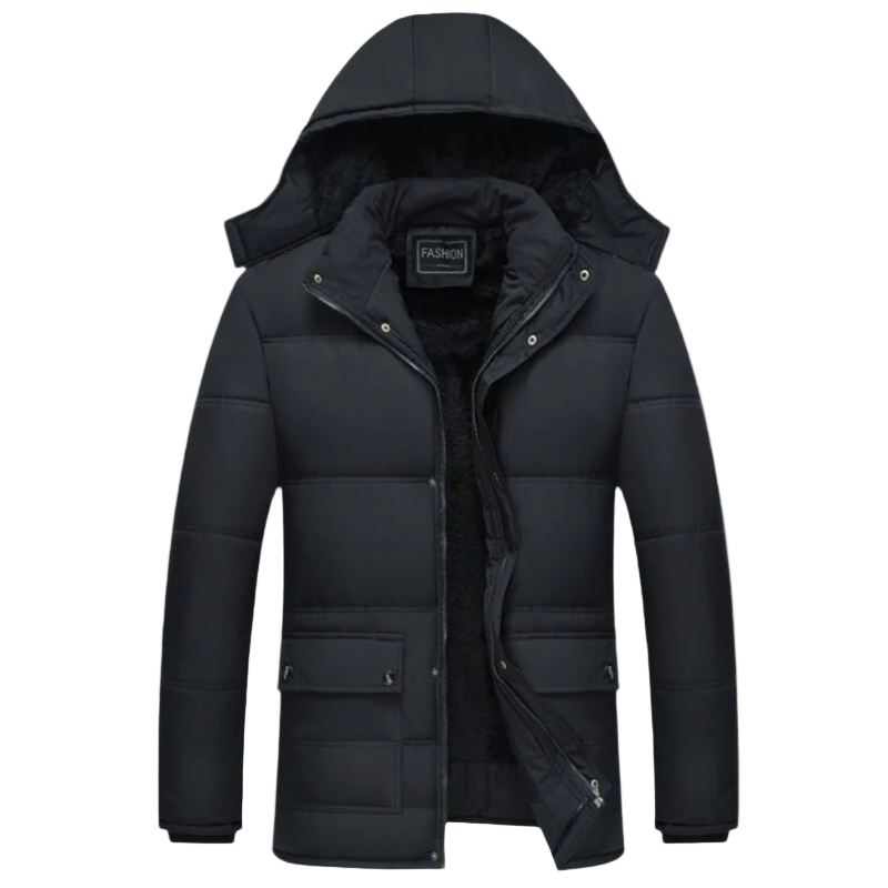 Warm Padded Mens Parka Coat Modern Fit - OutfitLondon