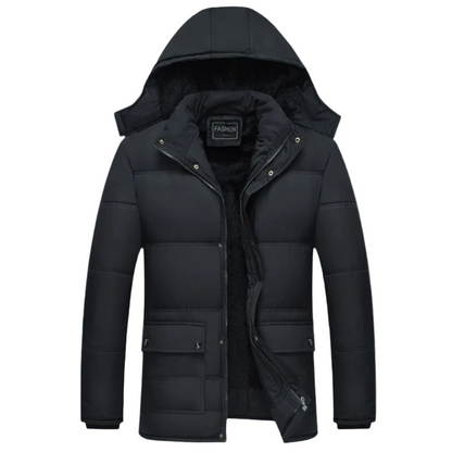 Warm Padded Mens Parka Coat Modern Fit - OutfitLondon