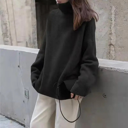 Soft Oversized Knit Women's Sweater - OutfitLondon