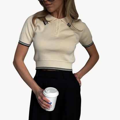 Fitted Crew Neck Short Sleeve Tee for Women