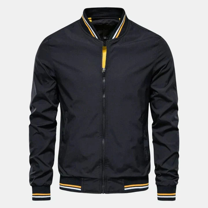Stylish Men's Leather Bomber Jacket