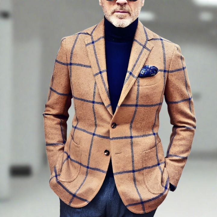 Men's Classic Plaid Blazer