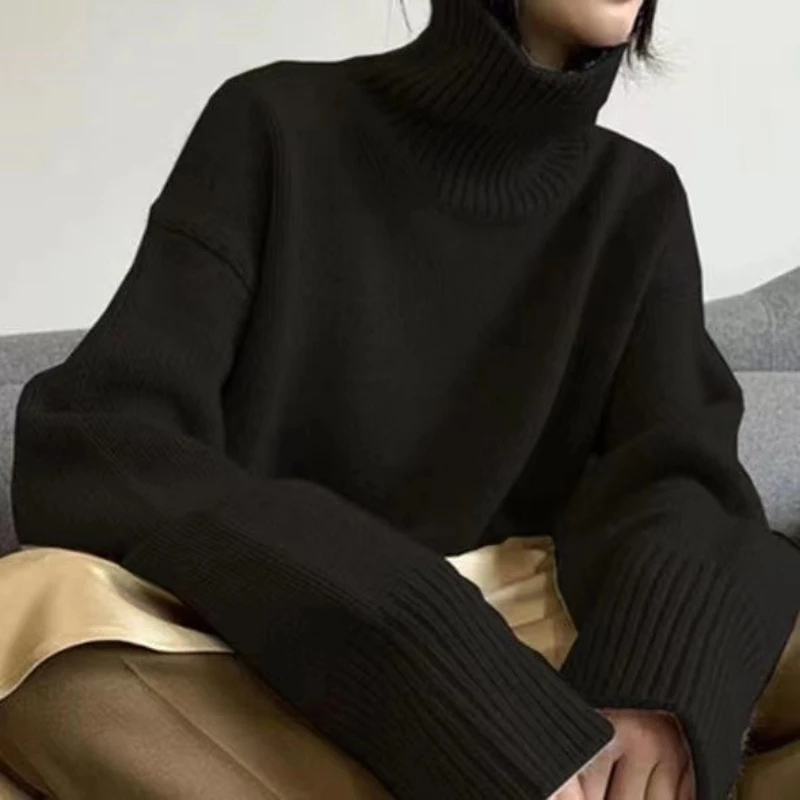 Warm Women's Fuzzy Cable Knit Sweater - OutfitLondon