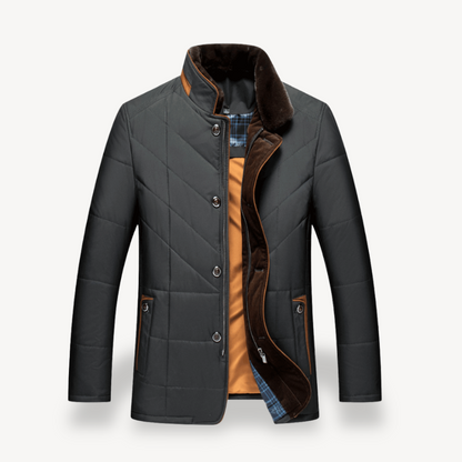 Warm Insulated Puffer Coat Men's Fleece Lined