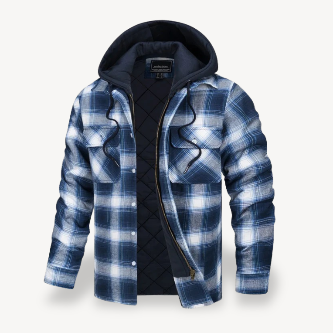 Warm Plaid Hoodie For Men
