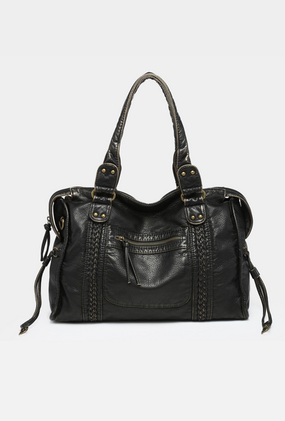 Classic Brown Leather Handbag - OutfitLondon