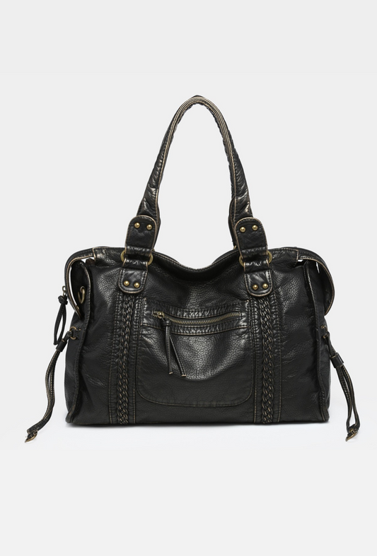 Classic Brown Leather Handbag - OutfitLondon
