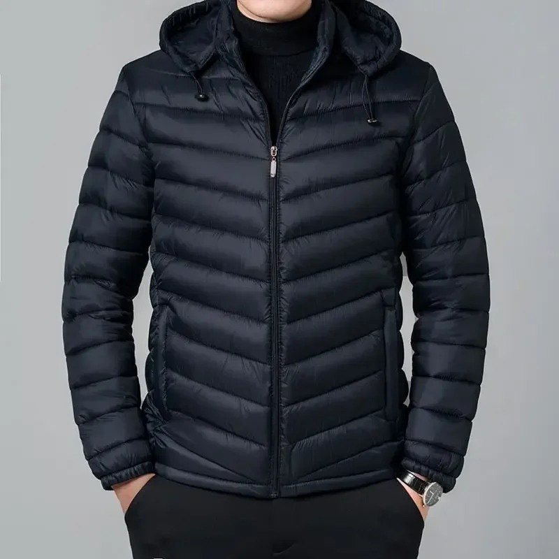 Insulated Water Resistant Mens Zipper Parka Coat - OutfitLondon